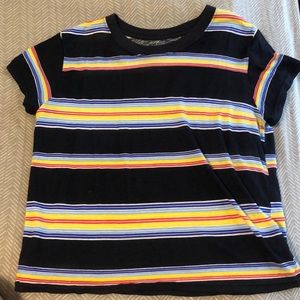 Rainbow striped tee